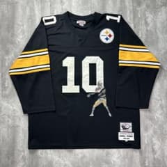 NFL ミッチェルアンドネス 全刺繍 スティーラーズ 長袖ゲームシャツ 6403 NFL ミッチェルアンドネス 全刺繍 スティーラーズ 長袖ゲームシャツ