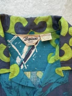 50s 60s Tropicana ヴィンテージ アロハシャツ カヌー柄 希少のサムネイル