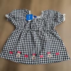 Disney Minnie Gingham Check Blouse, Short Sleeved, Brand New, Size 130cm