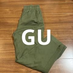 【GU】メンズ イージーパンツ カーキ