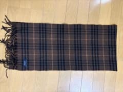 BURBERRY チェック柄マフラー 100%カシミヤのサムネイル