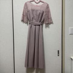 JILLSTUART 薄紫 レース袖ドレス Mのサムネイル