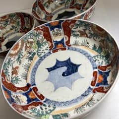 古伊万里　染錦三ツ鉢　口径約22/19/15.5㎝　東Y8-0323② 古伊万里 赤絵三ツ鉢 口径約25/22/19㎝ 東Y8-0706③タヒチ - メルカリ