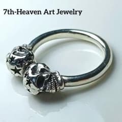 7th-Heaven Art Jewelry TWIN SKULL RING - メルカリ