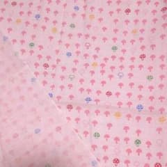 ダブルガーゼ  キノコ柄のサムネイル