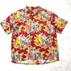 【極美品 XL】サンサーフ アロハシャツ SS33866 カップオブゴールド 赤 極美品 サンサーフ スペシャルエディション アロハシャツ XL 定価2.7万