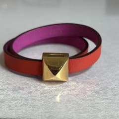 エルメス メドール アンフィニ ブレス ピンク×オレンジ サイズT2 