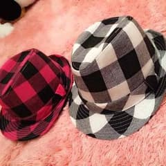 ♡チェックハット2色セット*ペアルックにも♡のサムネイル