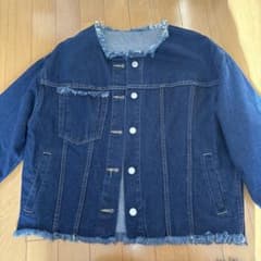 フリンジダークブルーデニムジャケットのサムネイル