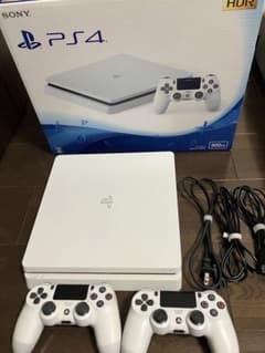 ホワイト PS4 本体 500GB コントローラー2個のサムネイル