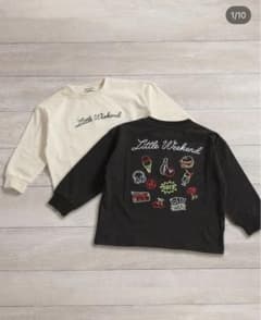 【新品】リトルウィークエンド　黒ロンT 100㎝のサムネイル