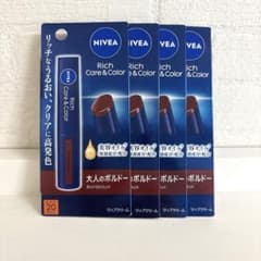 ニベア　リッチケア&カラーリップ　大人のボルドー　4本のサムネイル