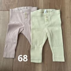 H&M ベビー リブパンツ 2枚セット 68cmのサムネイル