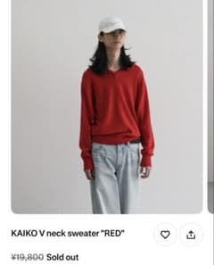 新品未使用> KAIKO V neck sweater 