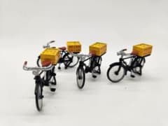 ミニチュア 森永牛乳配達自転車 4台セット