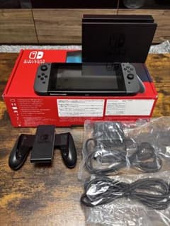 Nintendo Switch グレー 本体 ドック・箱・MicroSD付き - メルカリ