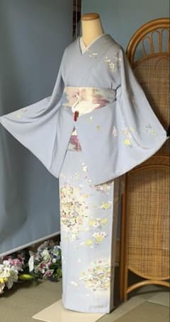 訪問着フルセット　友禅　作家物　トールサイズ　裄丈70cmのサムネイル
