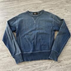 ダブルアールエル インディゴ フレンチテリー スウェットシャツ XS
