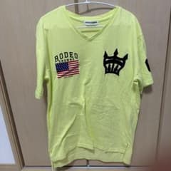 RODEO CROWNS Vネック Tシャツ ネオンイエローのサムネイル