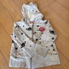 BABYDOLL パーカー グレー 星柄 90のサムネイル