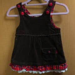 値下げ☆ムージョンジョン ジャンパースカート 90 美品☆のサムネイル