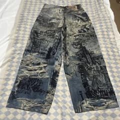 Acne Studios グラフィティ ダメージ加工 デニムパンツ 48 - メルカリ