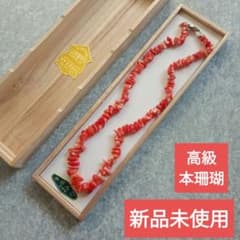 ヴィンテージ✨新品未使用✨高級本珊瑚シルバーネックレス 宮内省