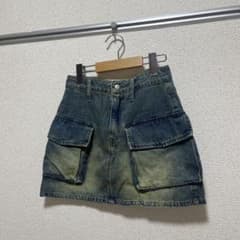 デニム ミニスカート カーゴポケットのサムネイル