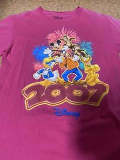 【S】Disney ディズニーTシャツ2007年 ピンク ミッキー フレンズのサムネイル