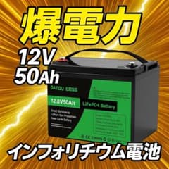 0130 爆電力❗12V 50Ah インフォリチウム電池 BMS搭載 電動ボート