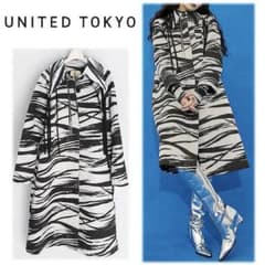 ユナイテッドトウキョウ》新品 ブラッシュアートステンコート ロング