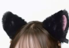猫耳 カチューシャ コスプレ ハロウィン 黒猫のサムネイル