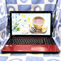 タッチパネル☆爆速SSD512☆i7☆貴重赤PC♪ブルーレイ&カメラ！Win11