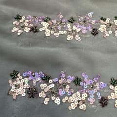スパングルビーズ刺繍✴︎グレーのサムネイル