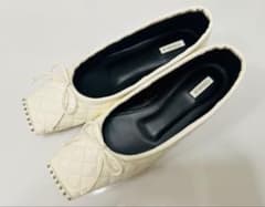 【美品】CHEMBURチェンバー キルティング フラットシューズ 銀座SIX購入 美品】CHEMBURチェンバー キルティング フラットシューズ 銀座SIX購入
