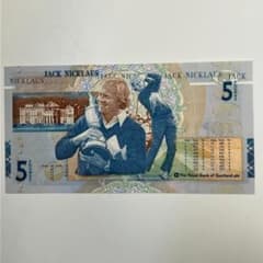 スコットランド王立銀行　ジャックニクラウス引退記念　5ポンド紙幣　新品未使用 スコットランド王立銀行 ジャックニクラウス引退記念 5ポンド紙幣 新品