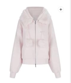 andwang KIRAKIRA fur zip up pink - メルカリ
