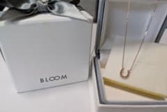 BLOOM ブルーム 馬蹄 K10 ネックレス Pゴールド ダイヤ ホースシュー 