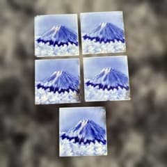 深川製磁 富士山 赤富士陶板画 ３枚セット 深川製磁 富士山 陶板 5枚 - メルカリ