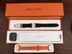 Apple Watch Hermès 10 46mm 黒キリム 純正バンド 箱付