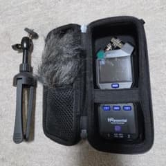美品 Zoom H4 essential 純正ウィンドジャマー・ケース・スタンド 美品 Zoom H4 essential 純正ウィンドジャマー・ケース・スタンド