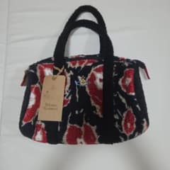 【タグ付】Vivienne Westwood パイル地 ハンドバッグ オーブのサムネイル