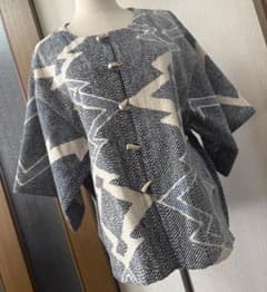 工房のむら 刺し子 ノーカラージャケット Japanese sashikoのサムネイル