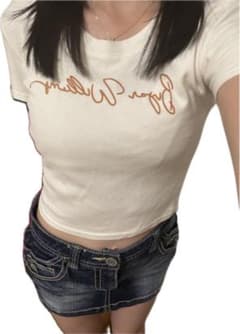 ピチT 半袖Tシャツ ホワイト y2kのサムネイル