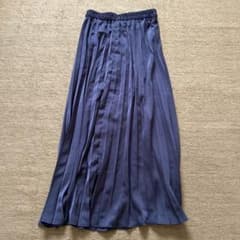 プリーツスカート　ネイビー　ロング　150cm 低身長でも大丈夫のサムネイル