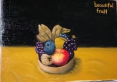 一点物 油彩画 beautiful fruit 静物画 原画 肉筆 - メルカリ