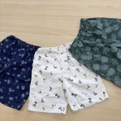 UNIQLO ハーフパンツ 3点セット 総柄 パームツリー ヨット パイナップルのサムネイル