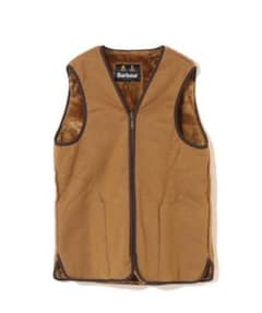 試着のみ《BARBOUR/バブアー》ファーライナーベスト ブラウン 38