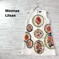 1 Moonaa Liisaa 민소매 원피스 하트 장미 장식 M