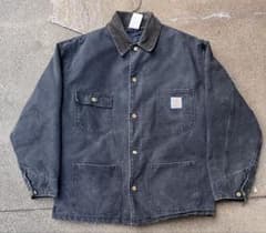 激レア 90s 星タグ CARHARTT チョアコート ブラック 42 裏キルト